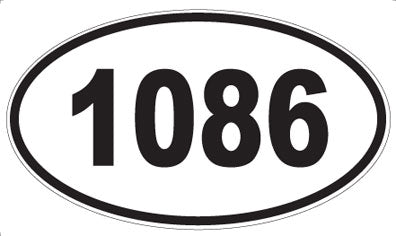 1086 - Oval Sticker