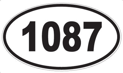1087 - Oval Sticker