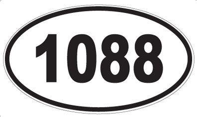 1088 - Oval Sticker