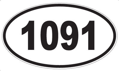 1091 - Oval Sticker