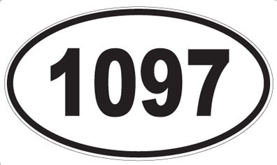 1097 - Oval Sticker