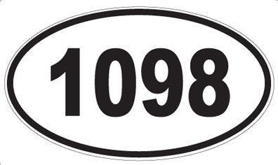 1098 - Oval Sticker