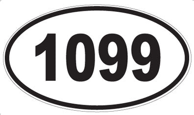 1099 - Oval Sticker