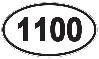 1100 - Oval Sticker
