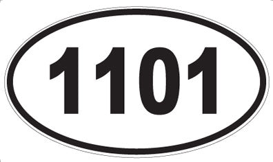 1101 - Oval Sticker