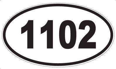 1102 - Oval Sticker