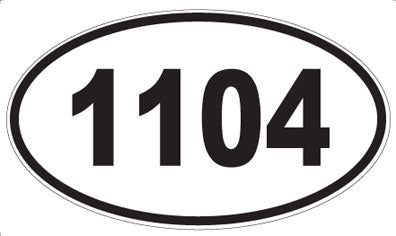 1104 - Oval Sticker