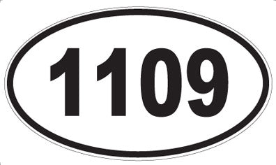1109 - Oval Sticker
