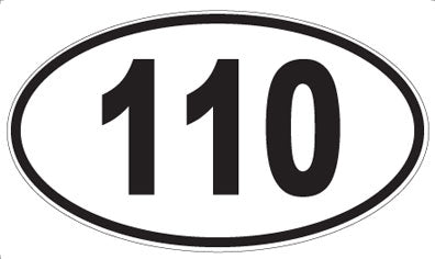 110 - Oval Sticker