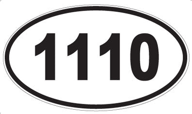 1110 - Oval Sticker
