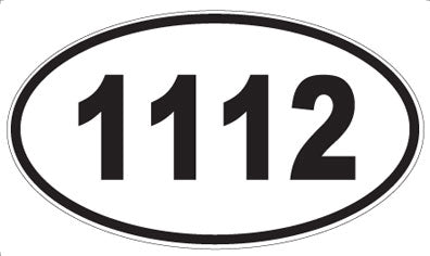 1112 - Oval Sticker
