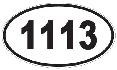 1113 - Oval Sticker