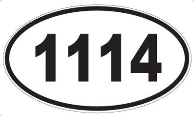 1114 - Oval Sticker