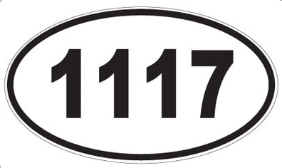 1117 - Oval Sticker