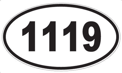 1119 - Oval Sticker