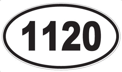 1120 - Oval Sticker