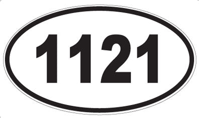 1121 - Oval Sticker