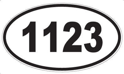 1123 - Oval Sticker