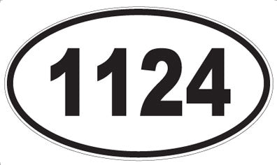 1124 - Oval Sticker