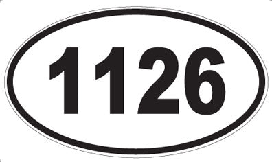 1126 - Oval Sticker