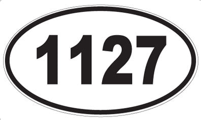 1127 - Oval Sticker