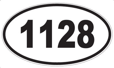 1128 - Oval Sticker