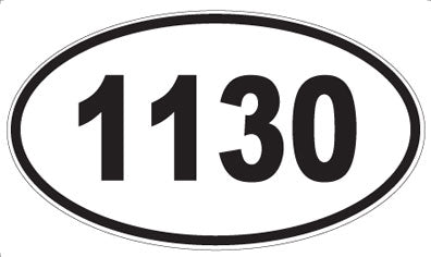 1130 - Oval Sticker