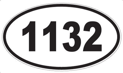 1132 - Oval Sticker