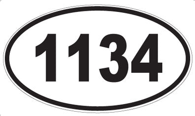 1134 - Oval Sticker