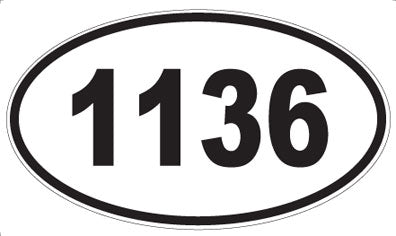 1136 - Oval Sticker