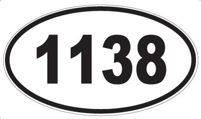 1138 - Oval Sticker
