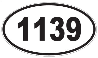 1139 - Oval Sticker