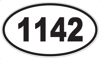 1142 - Oval Sticker