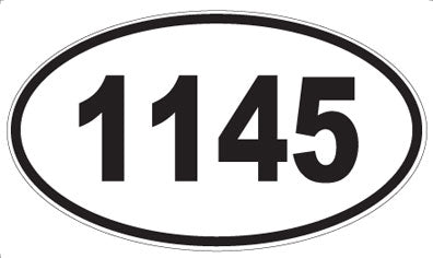 1145 - Oval Sticker