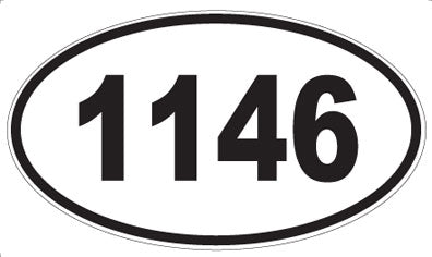 1146 - Oval Sticker