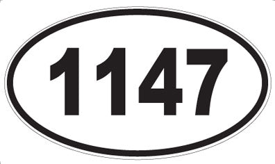 1147 - Oval Sticker