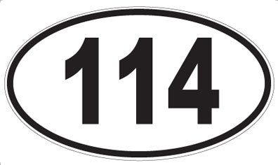 114 - Oval Sticker