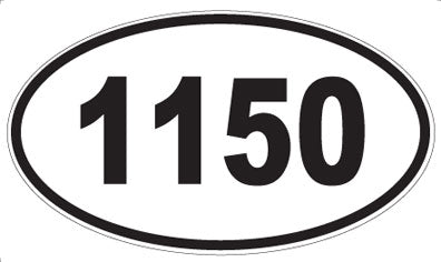 1150 - Oval Sticker