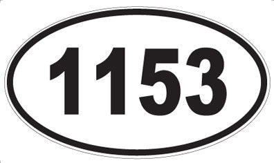 1153 - Oval Sticker