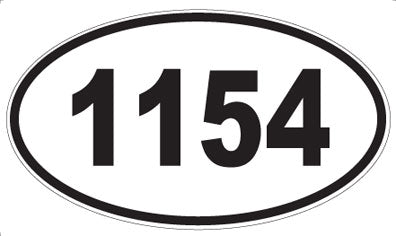 1154 - Oval Sticker
