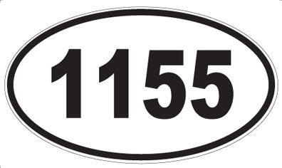 1155 - Oval Sticker