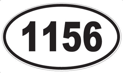 1156 - Oval Sticker
