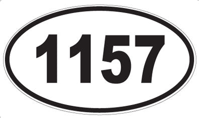 1157 - Oval Sticker