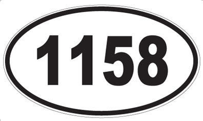1158 - Oval Sticker