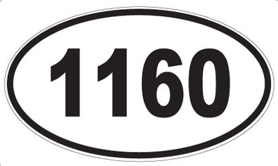 1160 - Oval Sticker