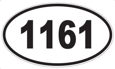 1161 - Oval Sticker
