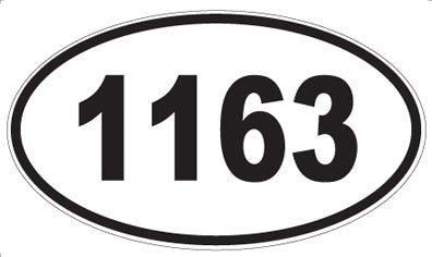 1163 - Oval Sticker