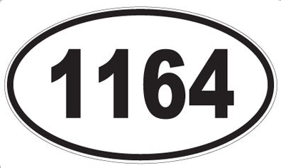 1164 - Oval Sticker
