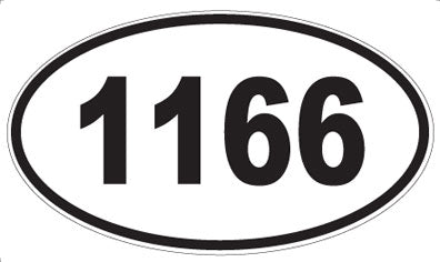 1166 - Oval Sticker