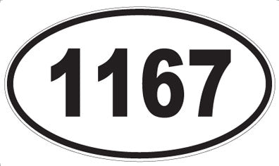 1167 - Oval Sticker